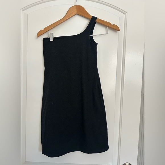 Beyond Yoga Spacedye One and Only Mini One Shoulder Tennis Dress Black size XS - Picture 2 of 9